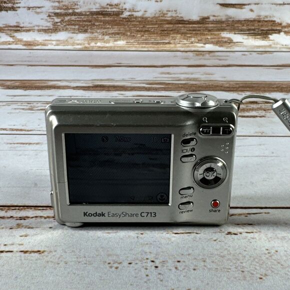 Kodak EasyShare C713 7MP Digital Camera Silver Tested Works - Picture 3 of 5